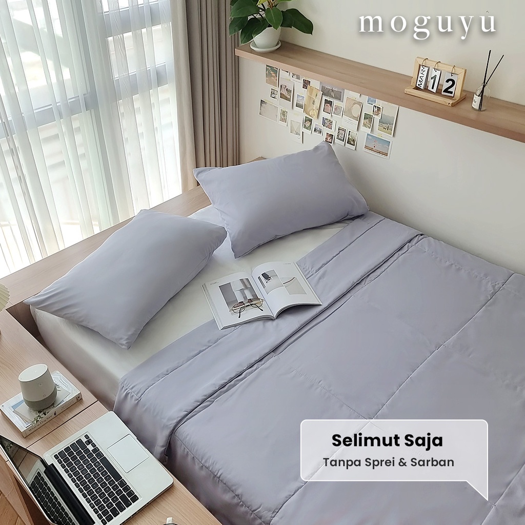 Bedcover Double Polos Lite Edition - Microtex Seri Aesthetic - Selimut Saja