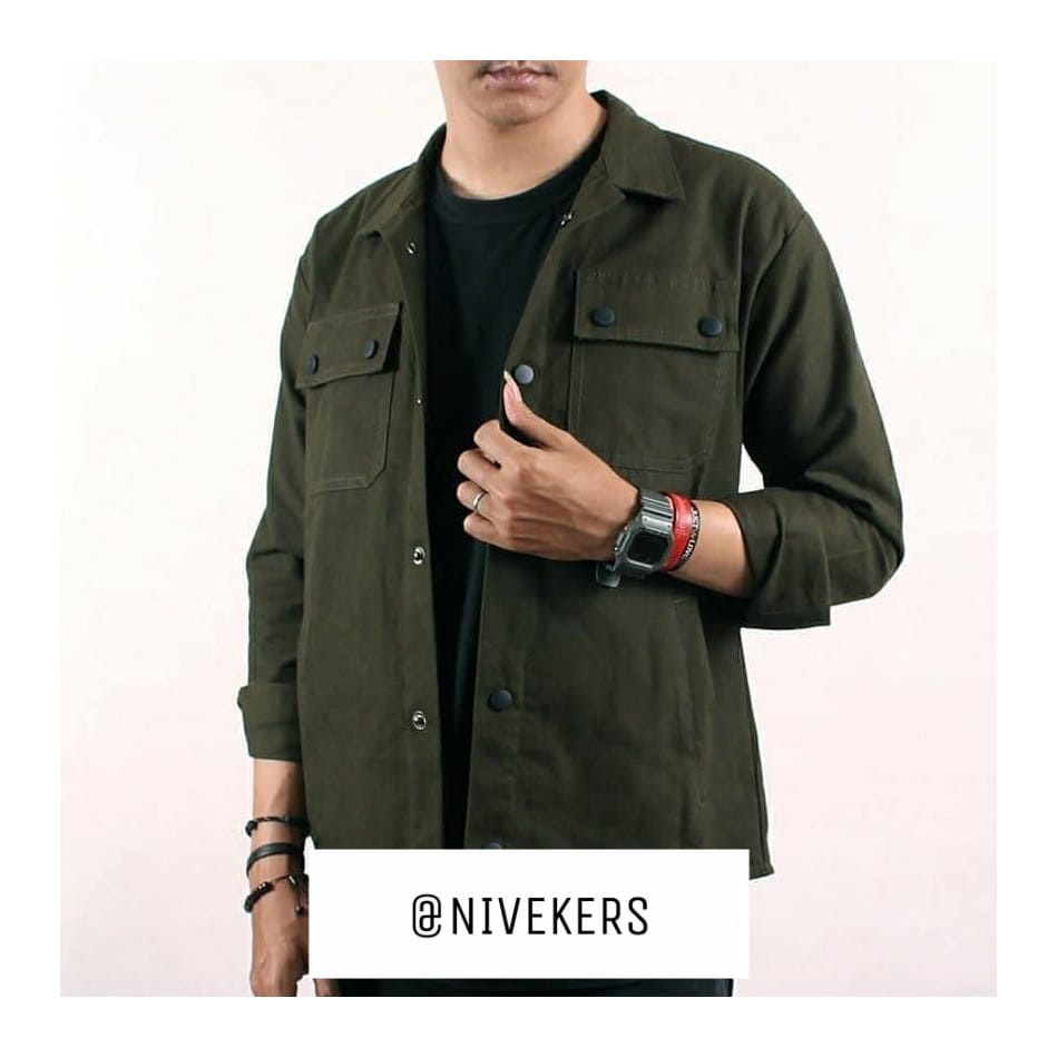 TRUCKER JACKET || JAKET SEMI PARKA ARMY || SIZE M-XXL