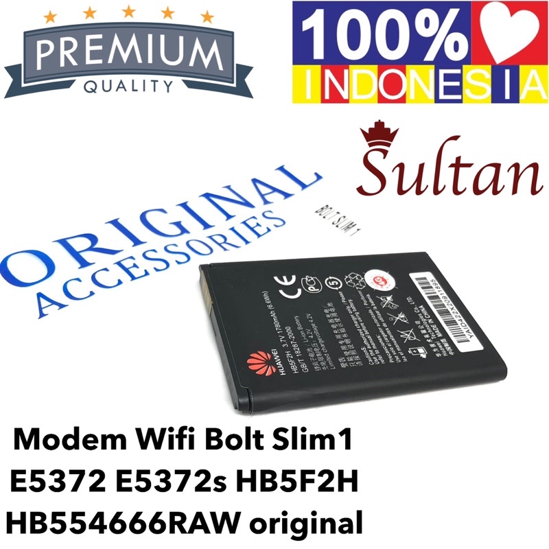 BOlt slim1 Baterai Modem Wifi Bolt Slim-1 E5372 E5372s Battery HB5F2H HB554666RAW Batre Battery