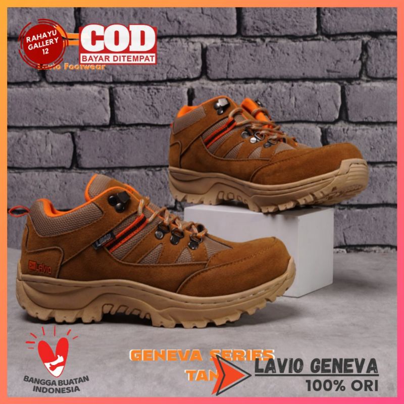 Sepatu Safety Ujung Besi Kerja Proyek Pria Original Lavio Geneva Pendek Septi Cowok Lapangan