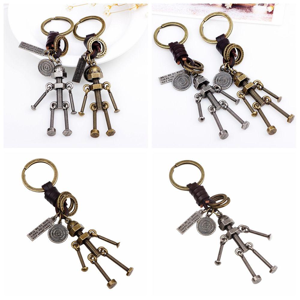 Lily Sekrup Robot Gantungan Kunci Hadiah Pria Keyring Gantungan Kunci Mobil Souvenir Fashion Steampunk