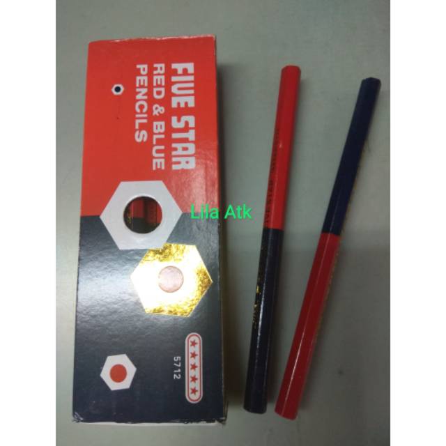 

Pensil Pola Merah Biru