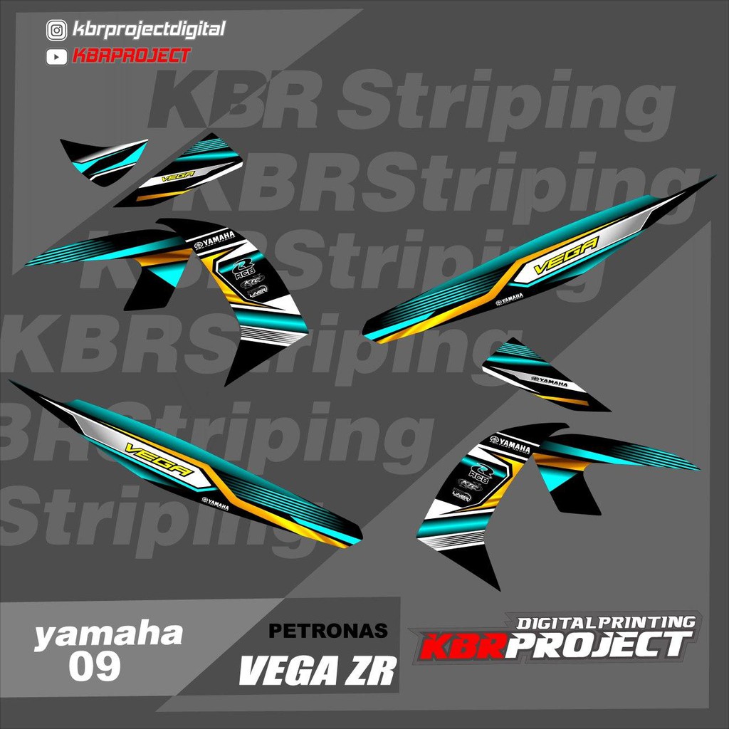 (cod) Stiker Motor VEGA ZR - Aksesoris - Motor VEGA ZR - Kbr 09 HOLOGRAM TRANSPARAN