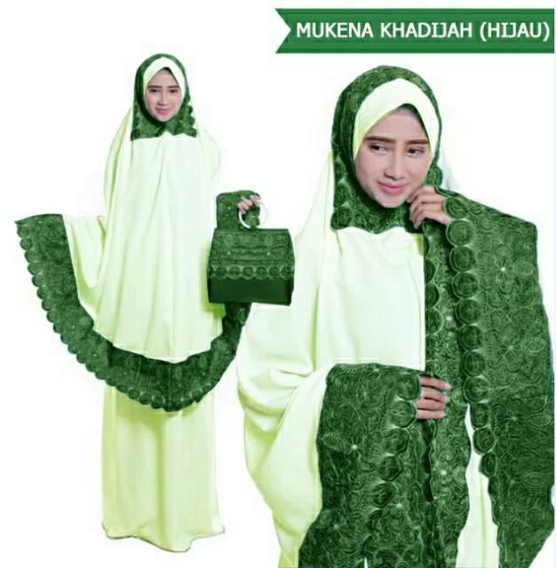 mukena khadijah jumbo, mukena, mukena dewasa, mukena teraweh, mukena lebaran, mukena modern,kekinian