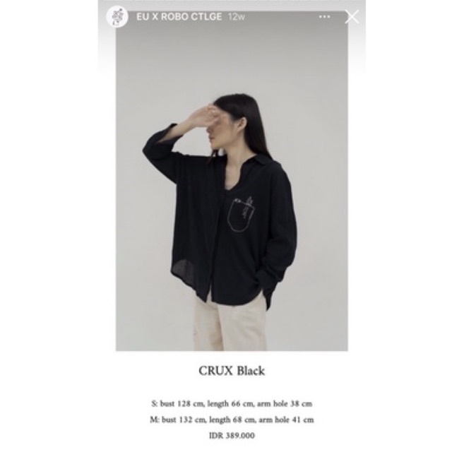 EUNOIA - robokite crux shirt black S