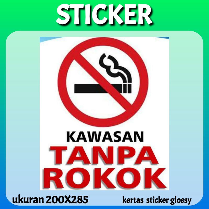 

STICKER KAWASAN TANPA ROKOK UKURAN A4 9S5X