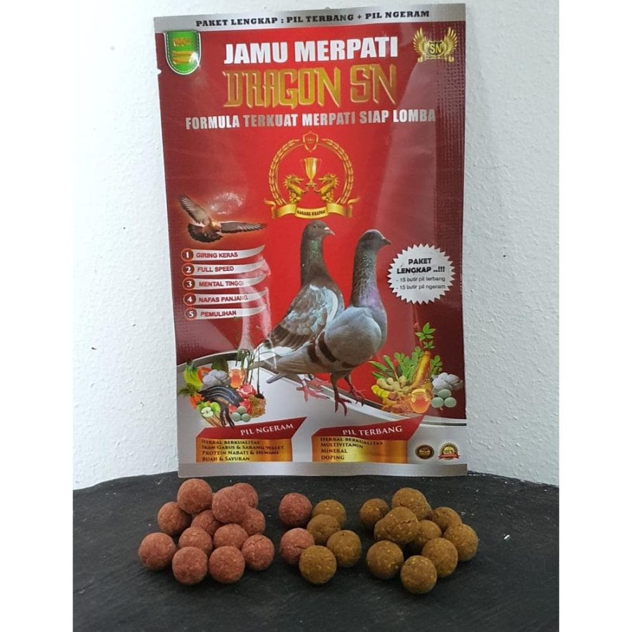 Jamu DRAGON SN Jamu Merpati suplemen harian burung merpati obat merpati Pill terbang Pill ngeram Dop
