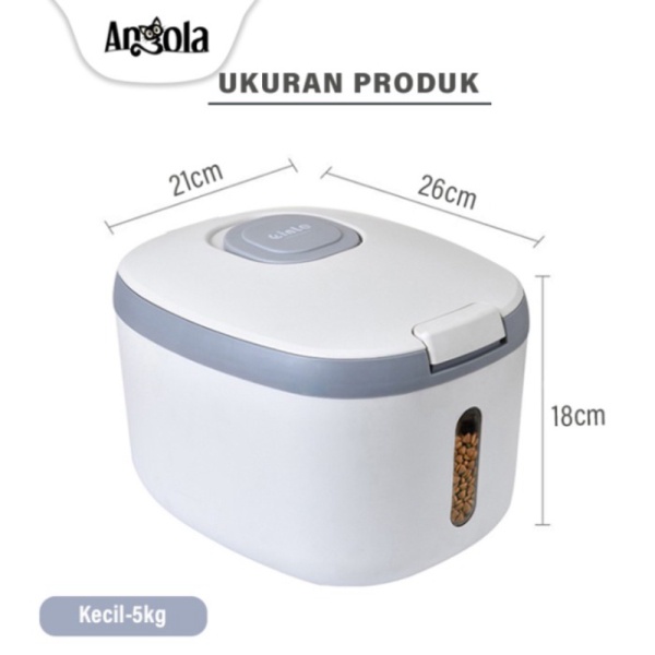 

Unik Dispenser Beras E69 Rice Dispenser Tempat Penyimpanan Rice Bucket 10KG - Gray-5kg Murah
