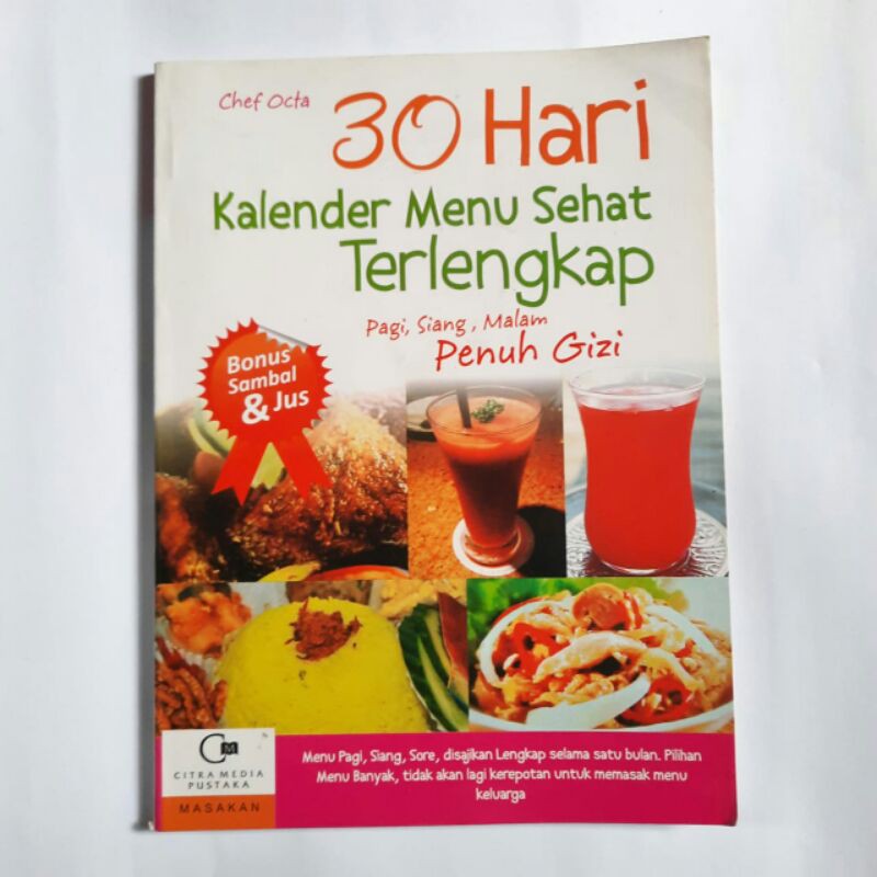 Buku Resep Masakan 30 Hari Kalender Menu Sehat Terlengkap Pagi Siang Malam Shopee Indonesia