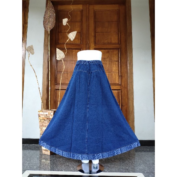 Rok Jeans Wanita / Rok Panjang Wanita / Rok Bordir / Rok Jeans Murah / Rok Cantik