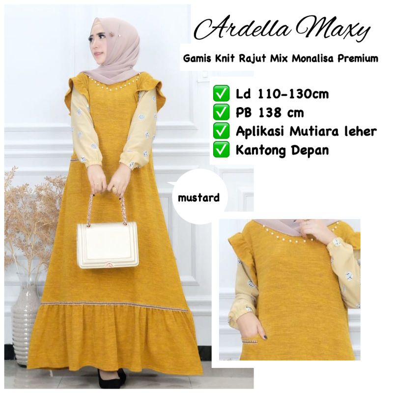 Ardella Maxy - Gamis Knit Rajut Premium / 272-6103