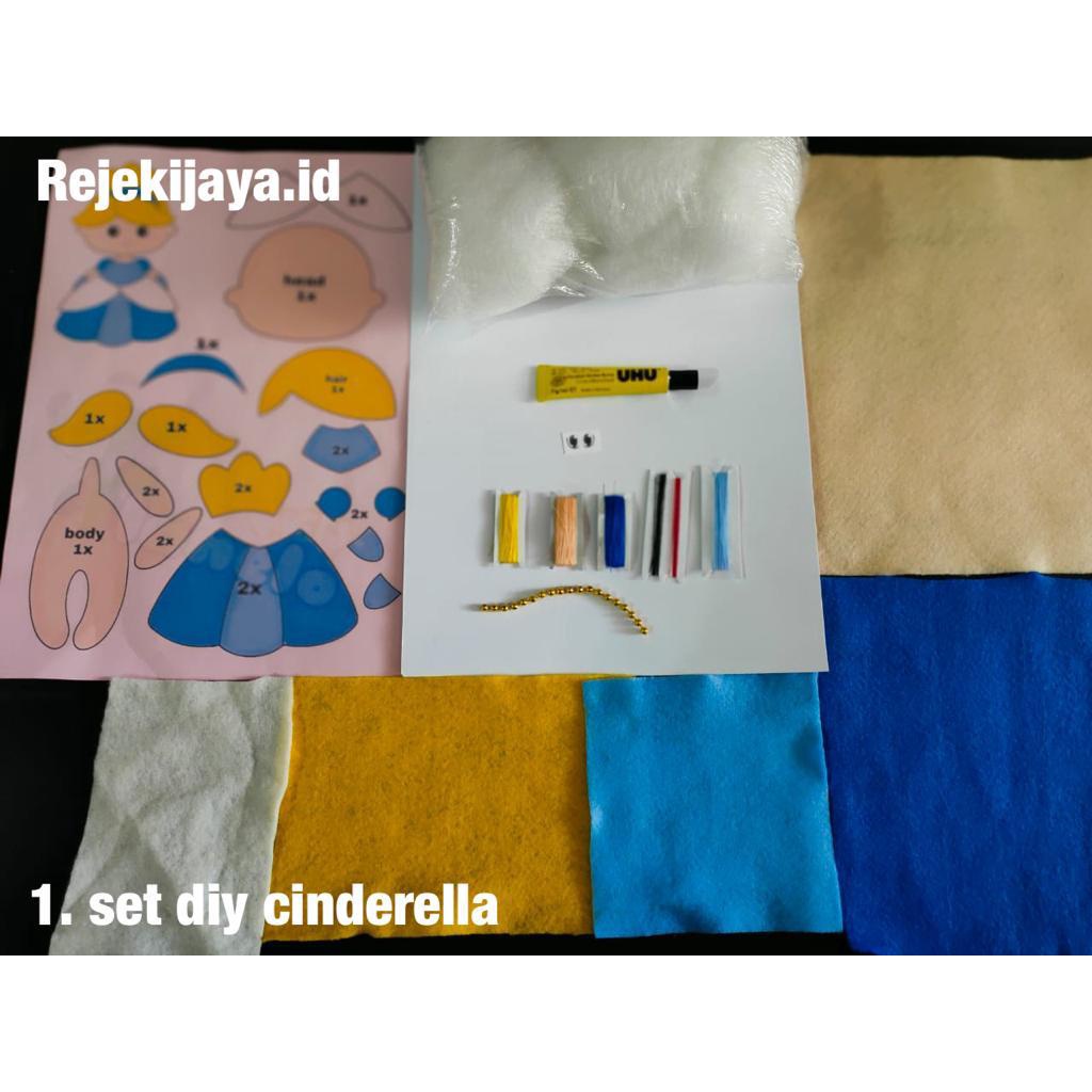 DIY BONEKA PRINCESS /  PAKET DIY BONEKA KAIN FLANEL / KREASI BONEKA
