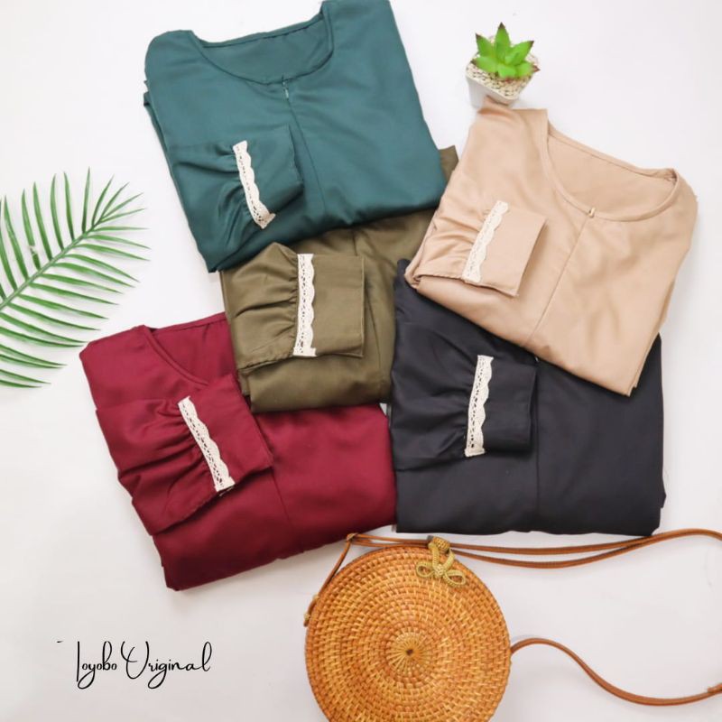 Gamis toyobo/Gamis kekinian/gamis polos/Gamis Toyobo Renda