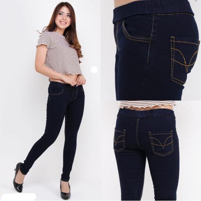 CELANA JEGGING JUMBO XXL LEGGING DENIM JUMBO OOTD WANITA MURAH BISA COD