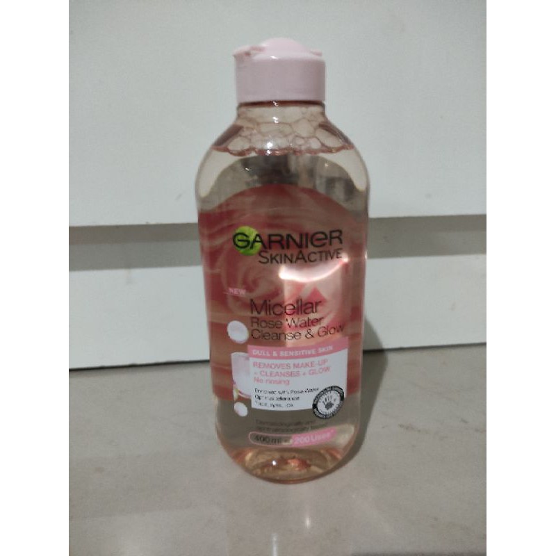 Ready Stok Garnier Micellar Rose Water Clean &amp; Glow - 400ml