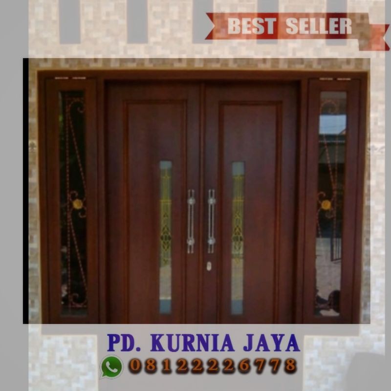 pintu utama kayu jati kebun
