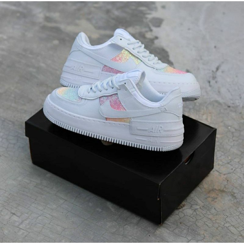 nike air force 1 white glitter
