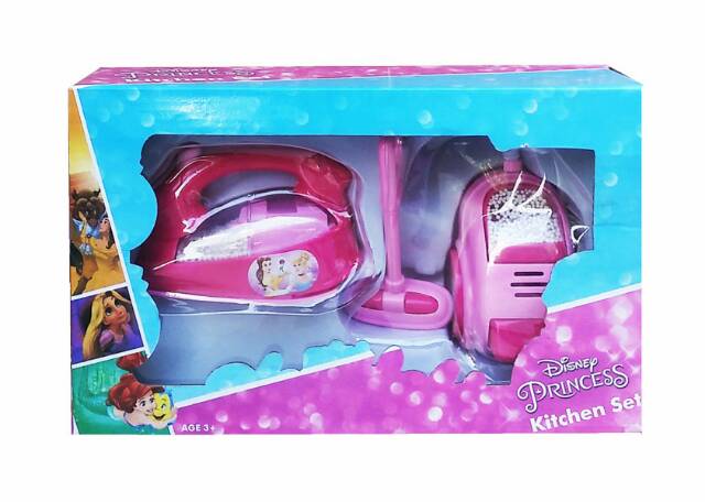 DISNEY PRINCESS HOUSEHOLD BLENDER COFFE MAKER SEWING CLEANING SET