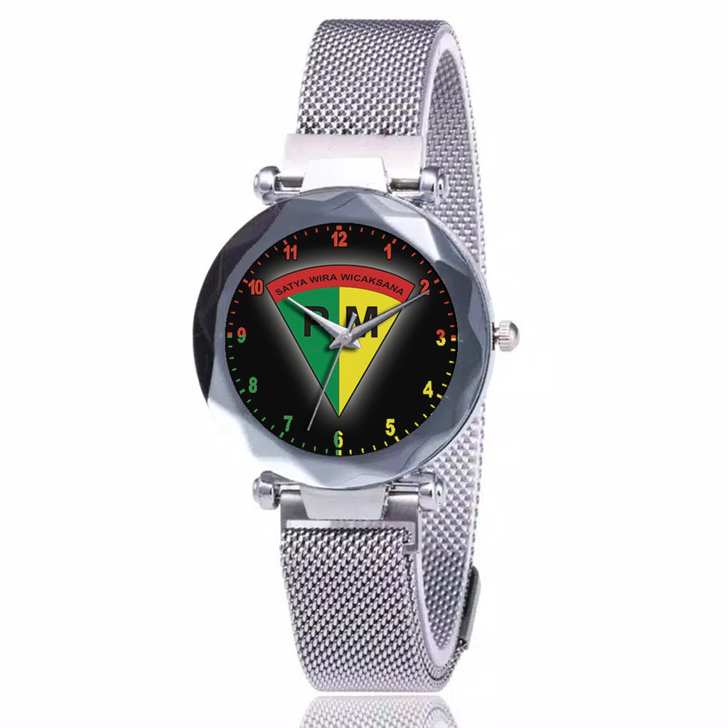 Jam Tangan Wanita Custom - POLISI MILITER Free Box &amp; Batre Cadangan