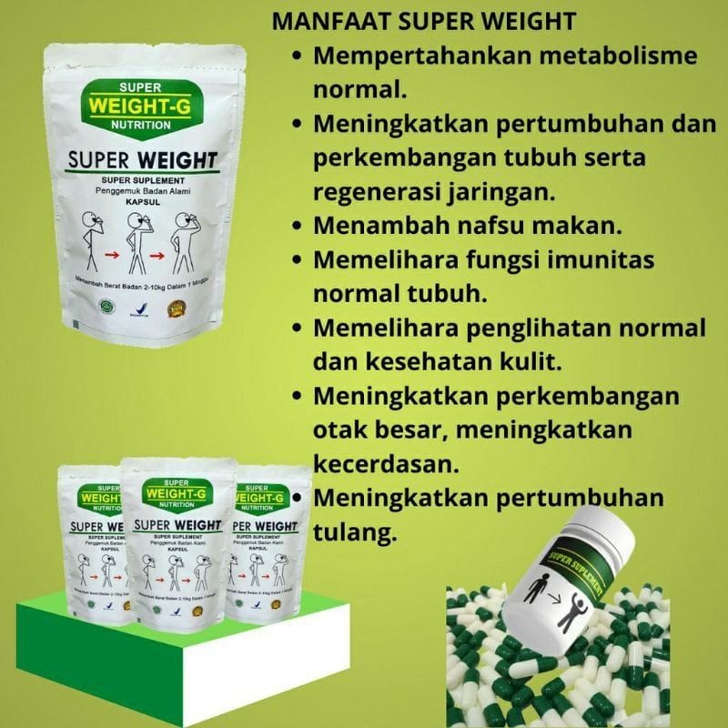 PROMO  SUSU PENGGEMUK BADAN SUPER WEIGHT GAIN TERBUKTI MENAMBAH BERAT BADAN TERBAIK, SUPER WEIGHT GA