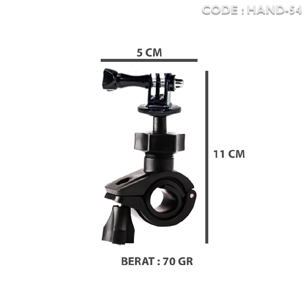 Bike HANDLEBAR SEATPOST ROLL MOUNT FOR ACTION Camera Xiaomi Yi Gopro DLL Stang Sepeda Motor