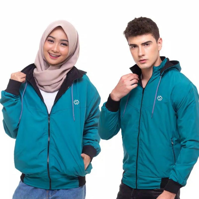 Promo Harga Sepasang (Dapat 2pcs) Jaket Couple Pria Wanita | Jaket Bolak Balik | Size M-L-XL-XXL