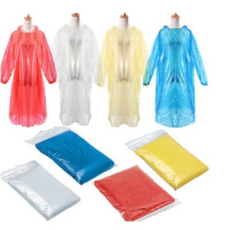 JAS HUJAN PLASTIK HUA CAI PONCO HUACAI DISPOSABLE RAIN COAT JAS UJAN SEKALI PAKAI GROSIR