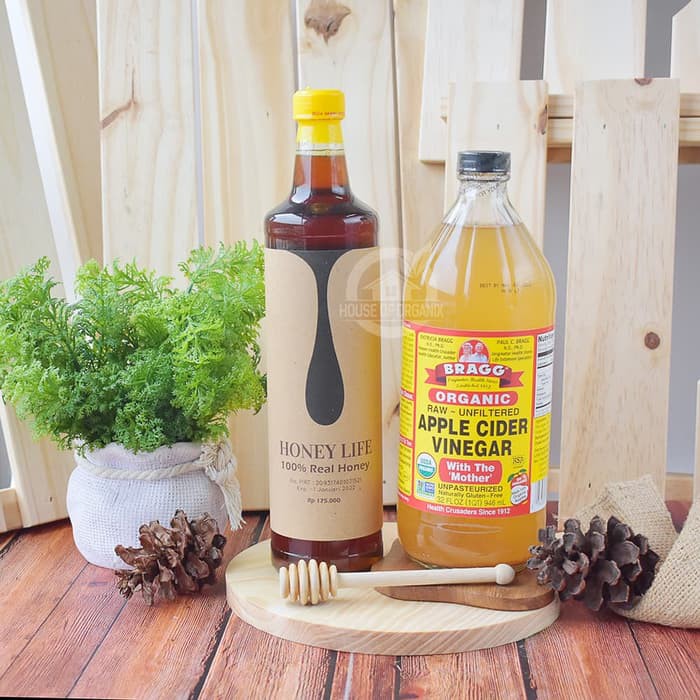 

Bagus BRAGG Apple Cider Vinegar 946 Ml + Honey Life Raw Wild Forest - 640 Ml Bermutu