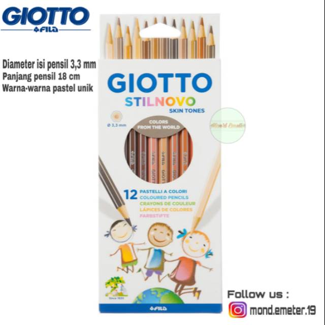 

Giotto Stilnovo Skin Tone - Pensil Warna Kulit 12 Warna - Alat Lukis