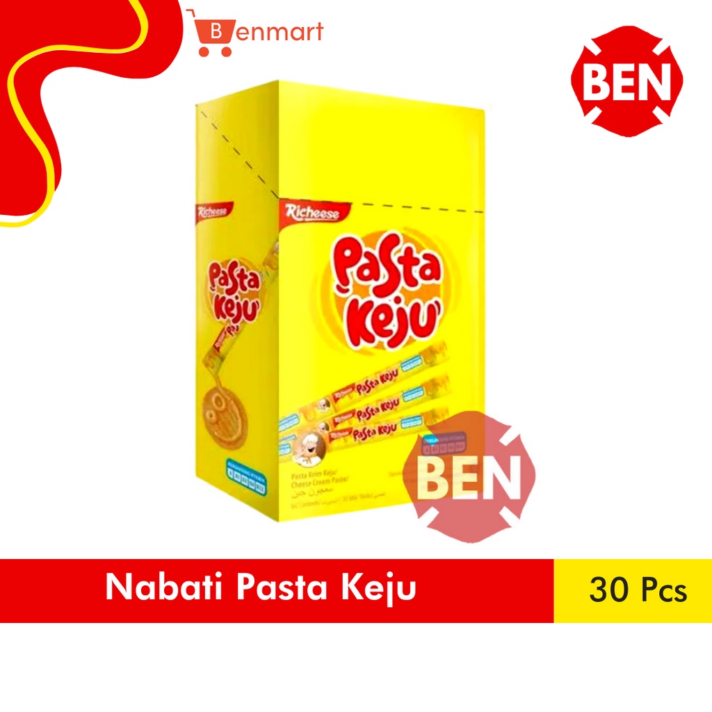 

Nabati Pasta Keju 1 Pak Box 30 Pcs 8g 8gr 8 g gr Richeese Cheese