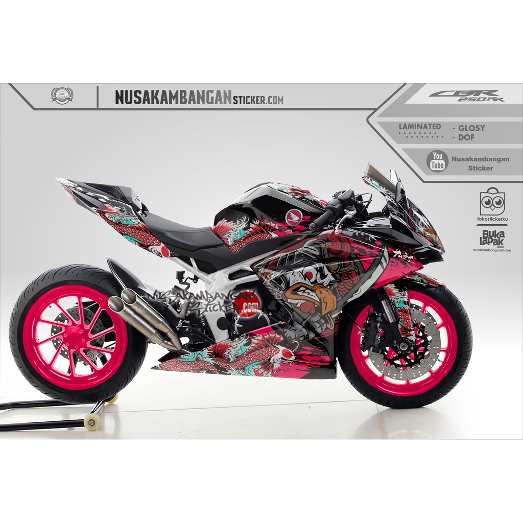Decal CBR 250 RR – Garuda Black pink