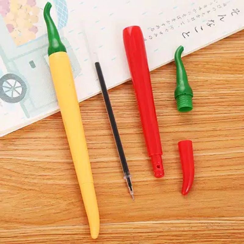 

Bolpen gel bentuk lombok cabe