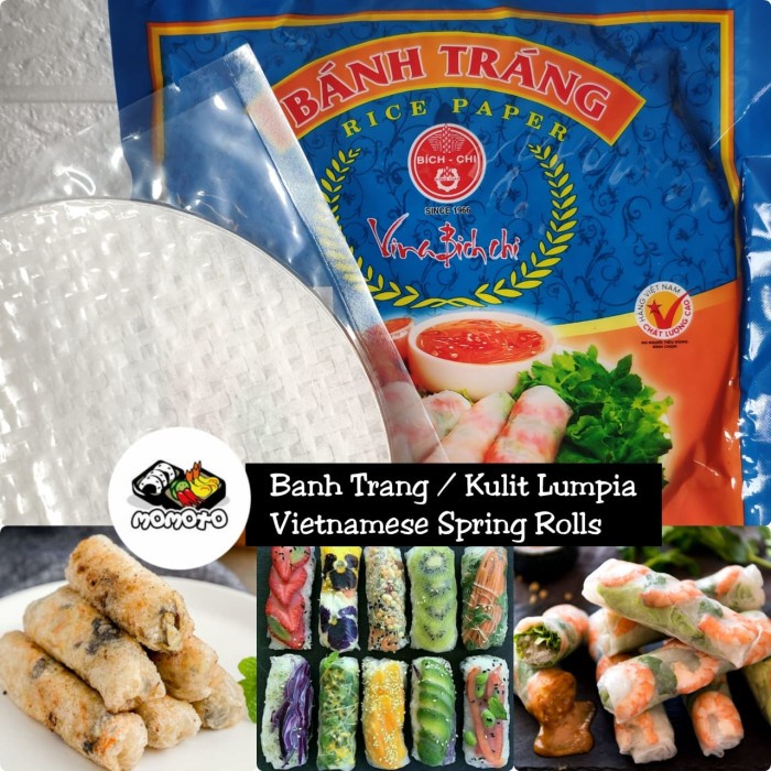 

Banh Trang Rice Paper 22 cm Repack 5 lembar / Kulit Lumpia Vietnam