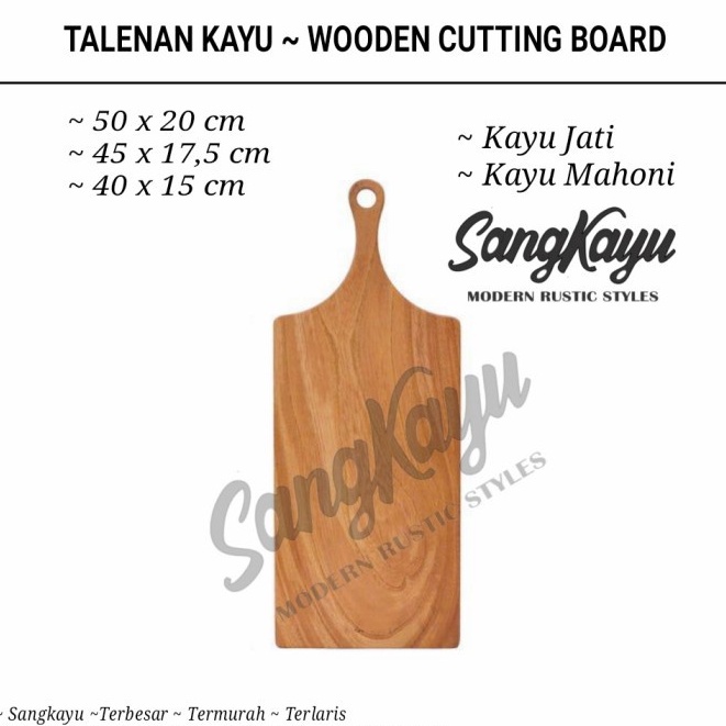 Talenan kayu jati / mahoni besar talenan jumbo kayu wood cutting board