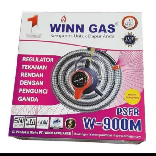 PAKET RESMI Regulator Selang Winn Gas W900 M / Selang Paket Regulator Winn Gas PSFR W 900 M