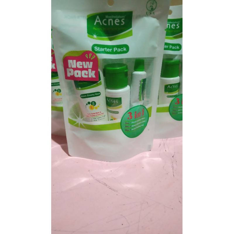 Acnes starter pack 3 in 1 paket atasi jerawat