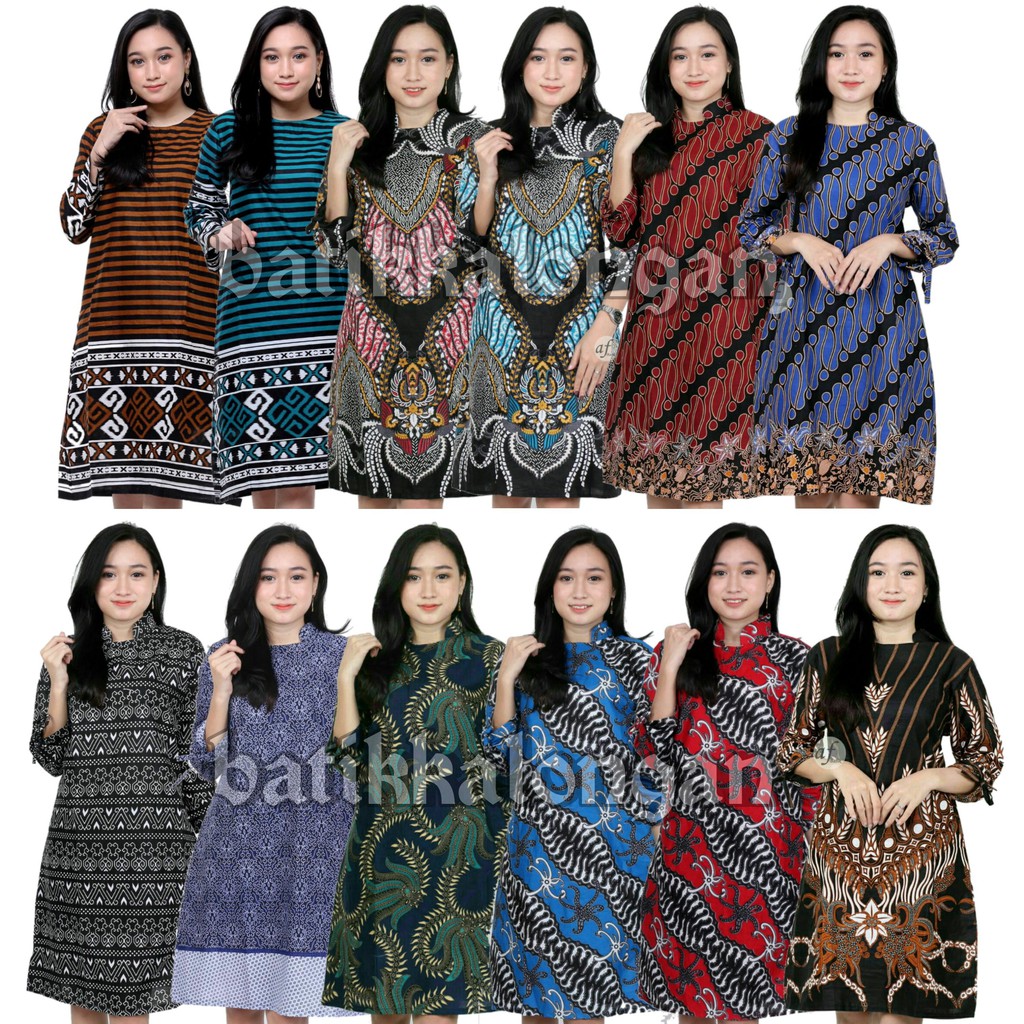  BATIK  KALONGAN TUNIK ATASAN  WANITA  SERAGAM KANTOR 