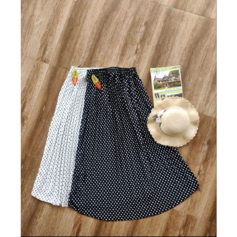 ROK PLISKET PREMIUM POLKADOT•rok plisket lipatan polkadot•rok lipatan hyget premium AURA