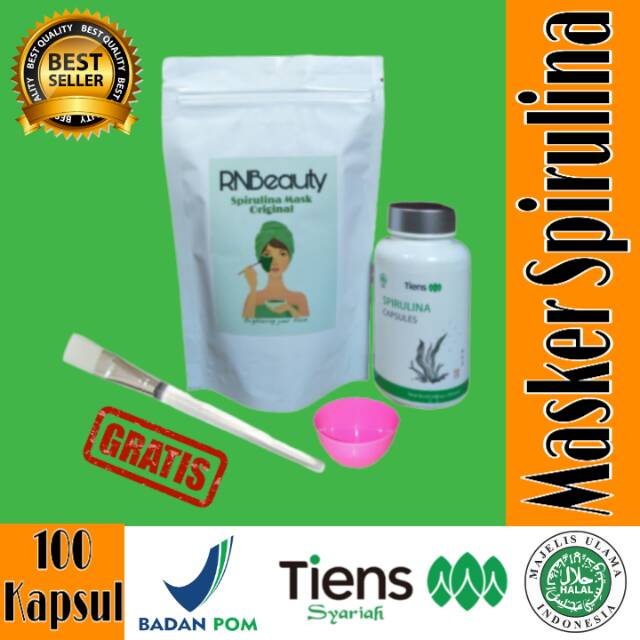 Masker Spirulina Tiens Ori Indonesia - Spirulina Asli Herbal