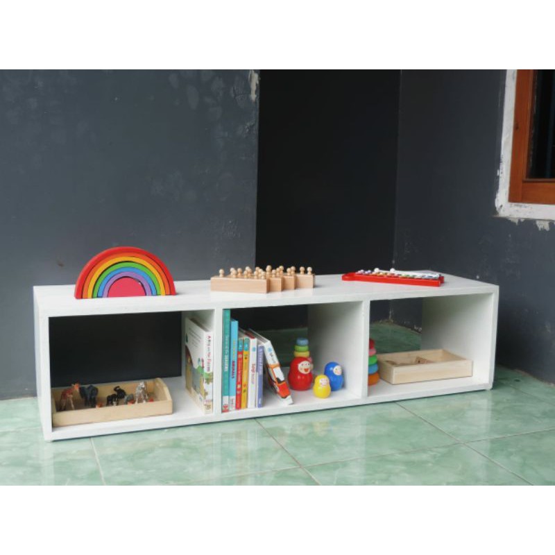 Rak Mainan Anak (Rak mainan montessori approved)