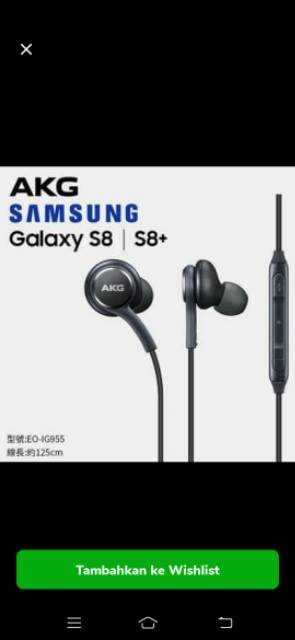 Headset Samsung Original AKG S10 S10 plus.