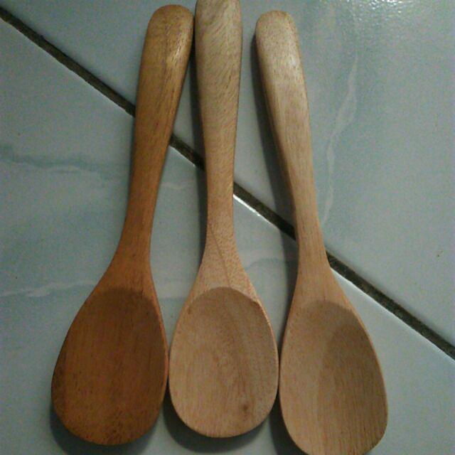 Sendok Kayu / Sendok Makan Unik, Bahan Kayu Lamtoro Dan Mahoni, Food Grade!