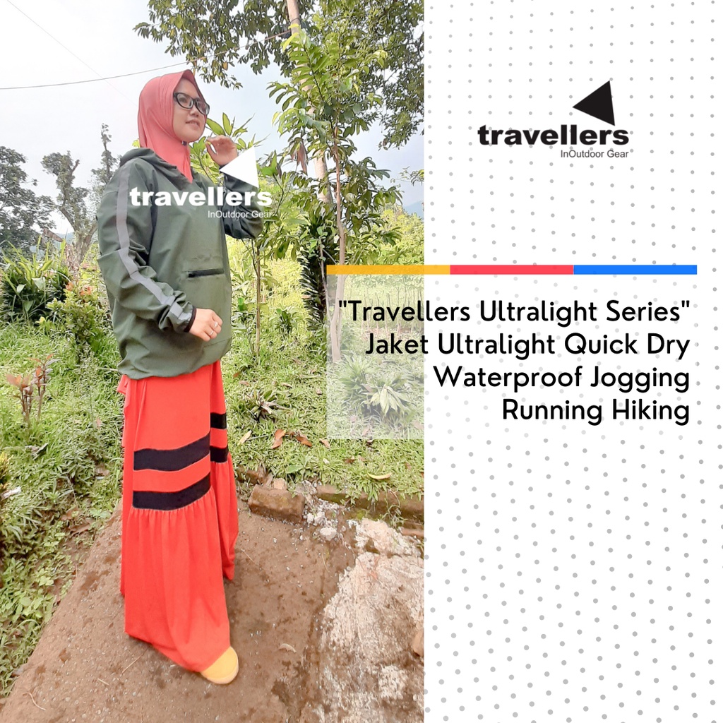 Travellers Jaket Ultralight Quick Dry Waterproof Outdoor Jogging Running Hiking