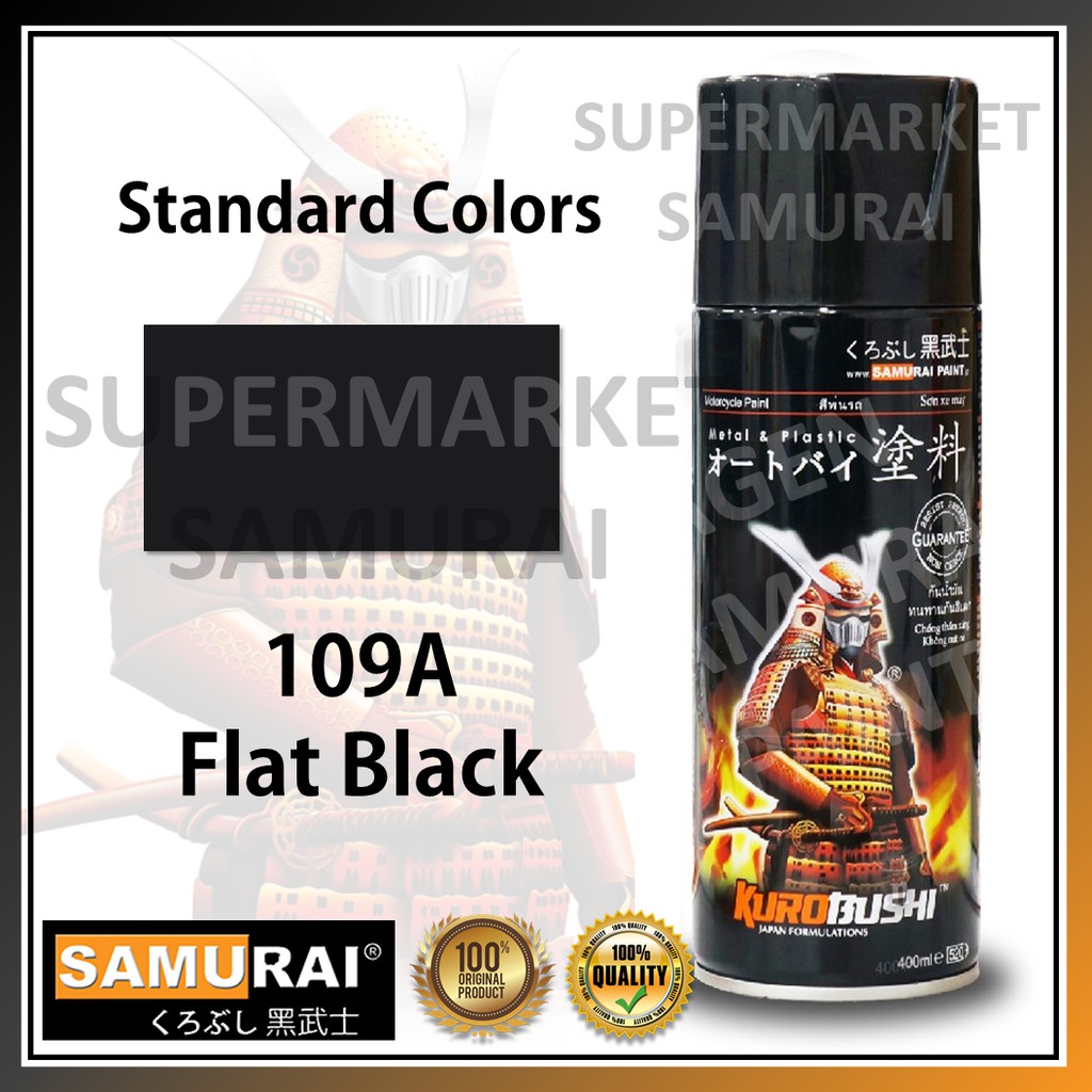 

Samurai Paint 109A Warna Flat Black Warna Standar Cat Pilox Standard Colours