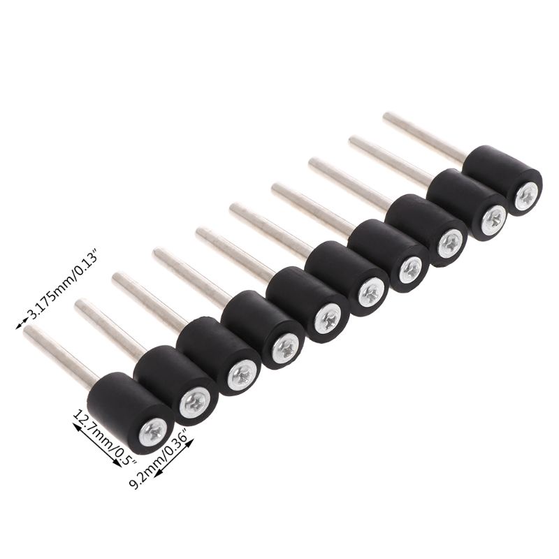 Gro Replacement Part for M.C 10Pcs Drum Rubber Mandrels 1 / 8 &quot;Shank for Sanding Sleev