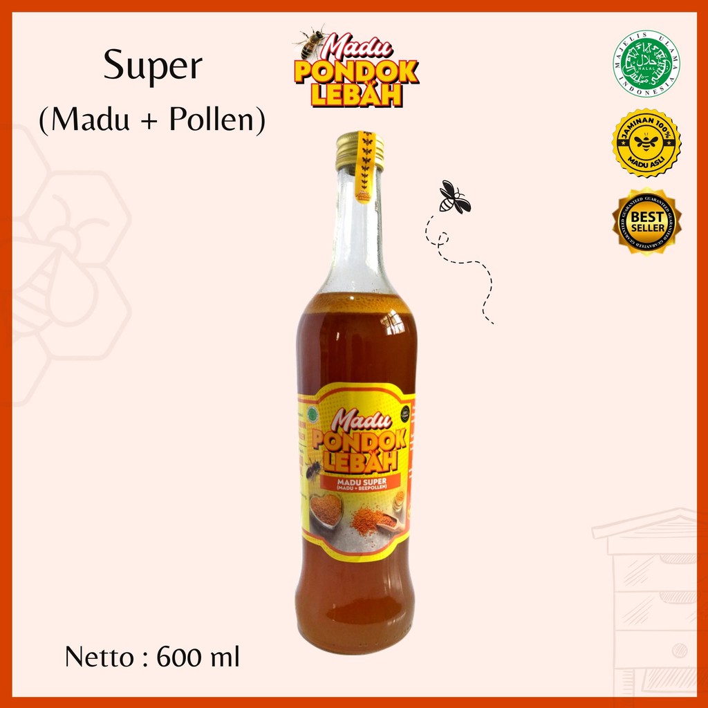 

Madu Super (Madu + Pollen) 600ml - Pondok Lebah