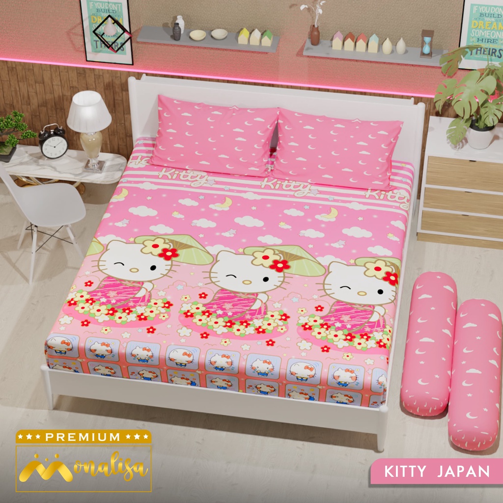 Monalisa Premium Sprei Uk 160/180 - Kitty Japan