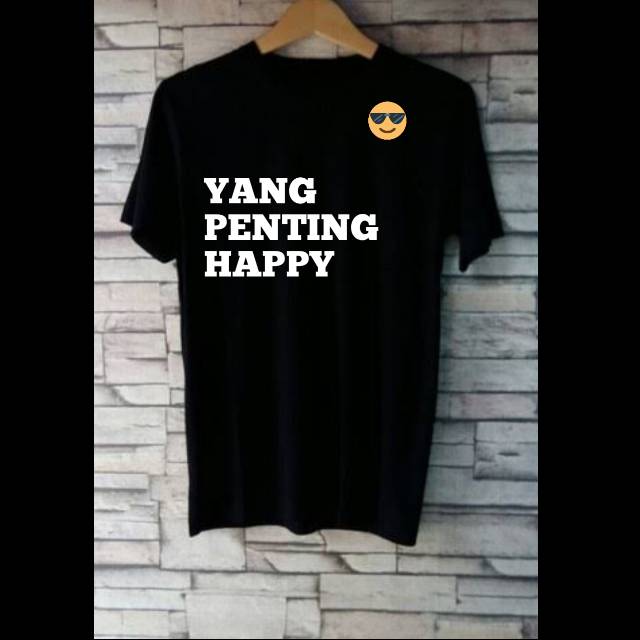 Kaos Yang Penting Happy Shopee Indonesia