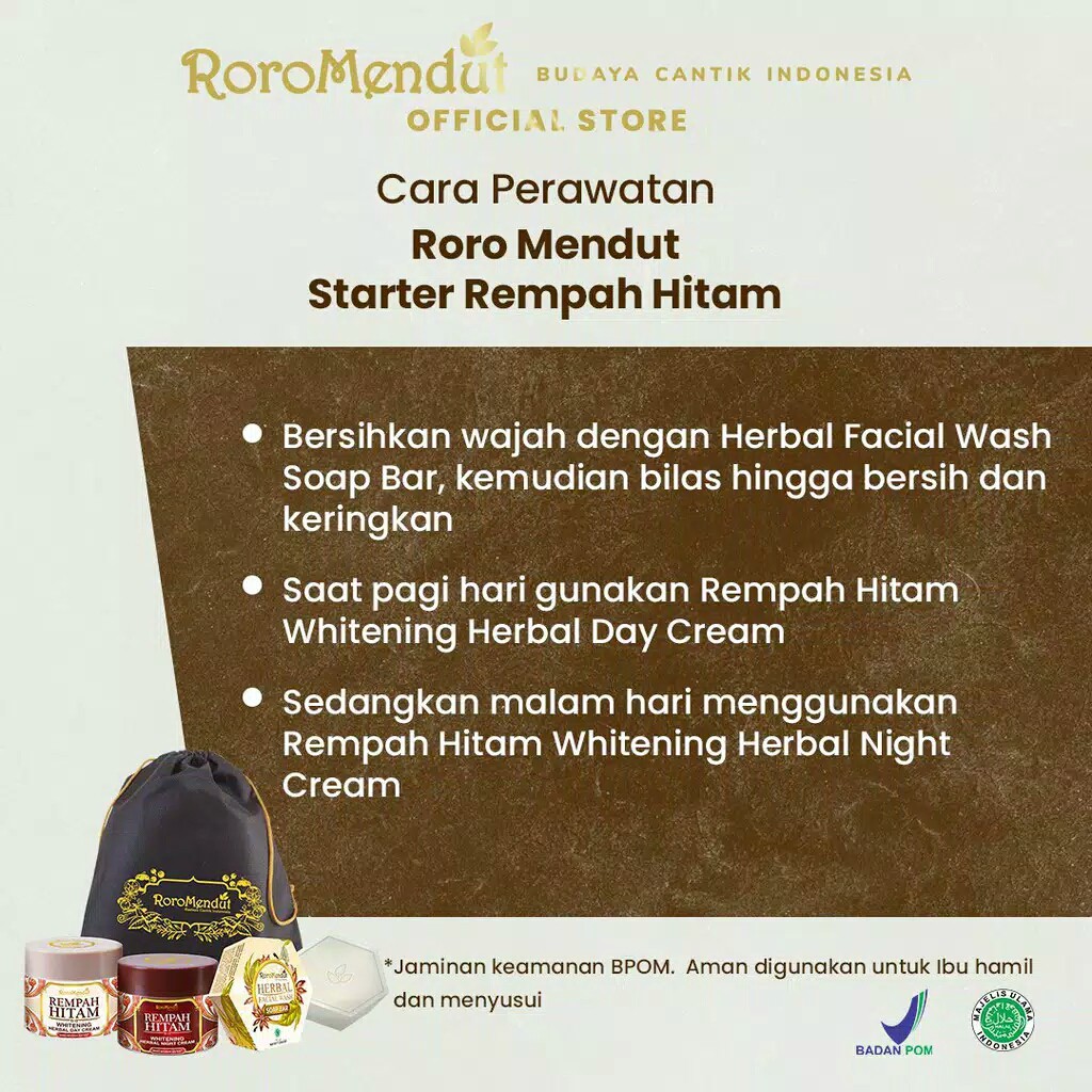 Roro Mendut Starter Rempah Hitam Whitening