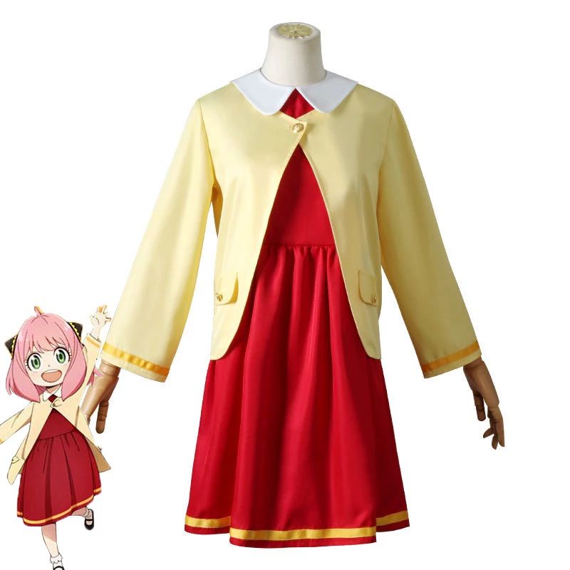 kostum Anya Forger merah